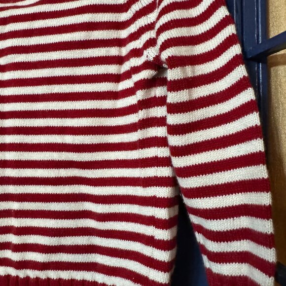 Christmas Carters 2pc Striped Sweater Set Red White Holiday Outfit 12 Months - Picture 3 of 4